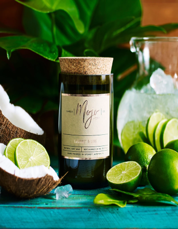 Mojo Wine Bottle Candle - Coconut & Lime