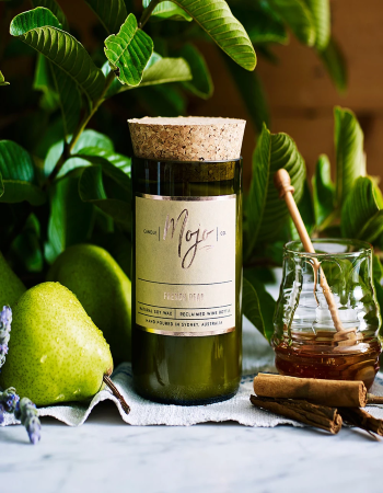 Mojo Wine Bottle Candle - French Pear