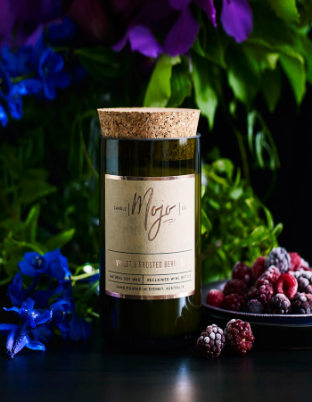 Mojo Wine Bottle Candle - Violet & Frosted Berries