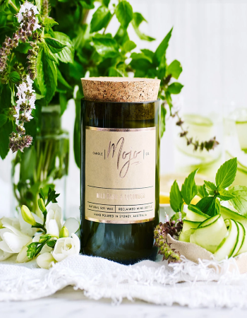 Mojo Wine Bottle Candle - Wild Basil & Cucumber